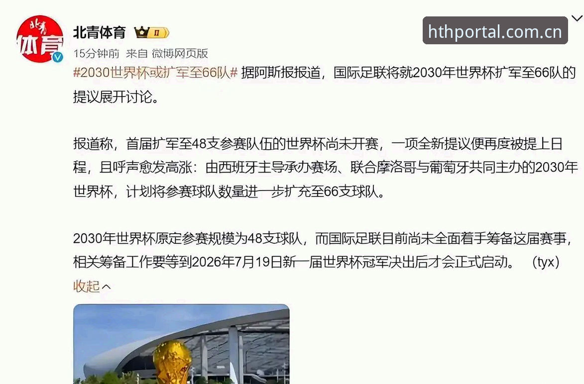 2030世界杯扩军至66队深度评测：中国男足迎来历史性机遇